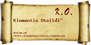 Klementis Otelló névjegykártya